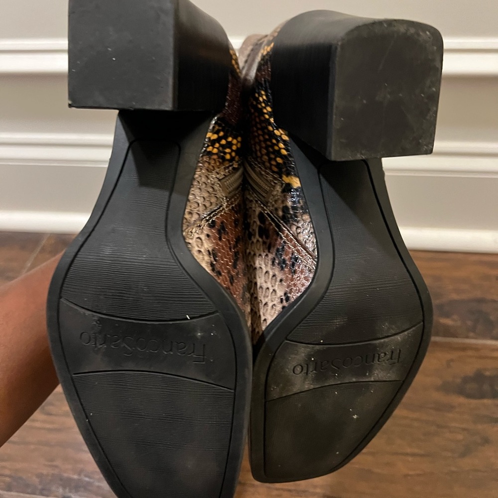 Franco Sarto Generous Snake Print Block Heel Ankl… - image 7